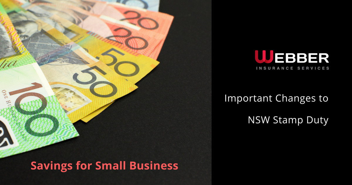 NSW Insurance Stamp Duty Changes  Webber Insurance Services
