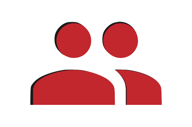 Insurance implications 8 An icon representing two people, depicted as simple red figures with round heads and curved bodies. The figures are side by side, with the one on the left slightly overlapping the one on the right, subtly highlighting implications of social proximity during COVID-19.