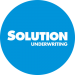 A blue circular logo with the text "SOLUTION UNDERWRITING" in bold white letters. The word "SOLUTION," associated with Commercial Insurance, appears larger and above the word "UNDERWRITING.