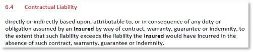 Contractual Liability Exclusion - Superdraft