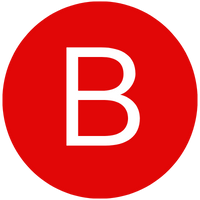 A bold, white letter "B" centered in a solid red circle, resembling an icon straight out of an insurance glossary.