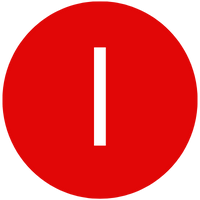 A red circle containing a white vertical line in the center resembles an icon you'll often find in an insurance glossary.
