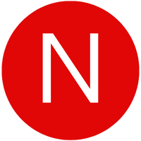 A bold white uppercase letter "N" is centered within a solid red circle, resembling an entry in an insurance glossary.