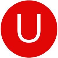 A bold, white letter "U" is centered on a solid red circular background, reminiscent of an emblem one might find in an insurance glossary.