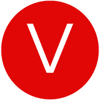 A red circle with a bold, white capital letter "V" in the center, reminiscent of an entry in an insurance glossary.